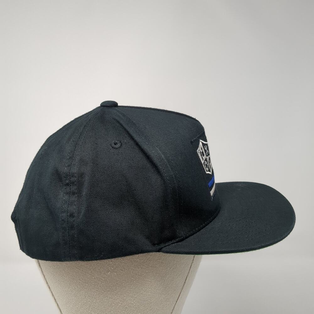 Thin Blue Line Flag Patch Snapback Hat Black One … - image 5